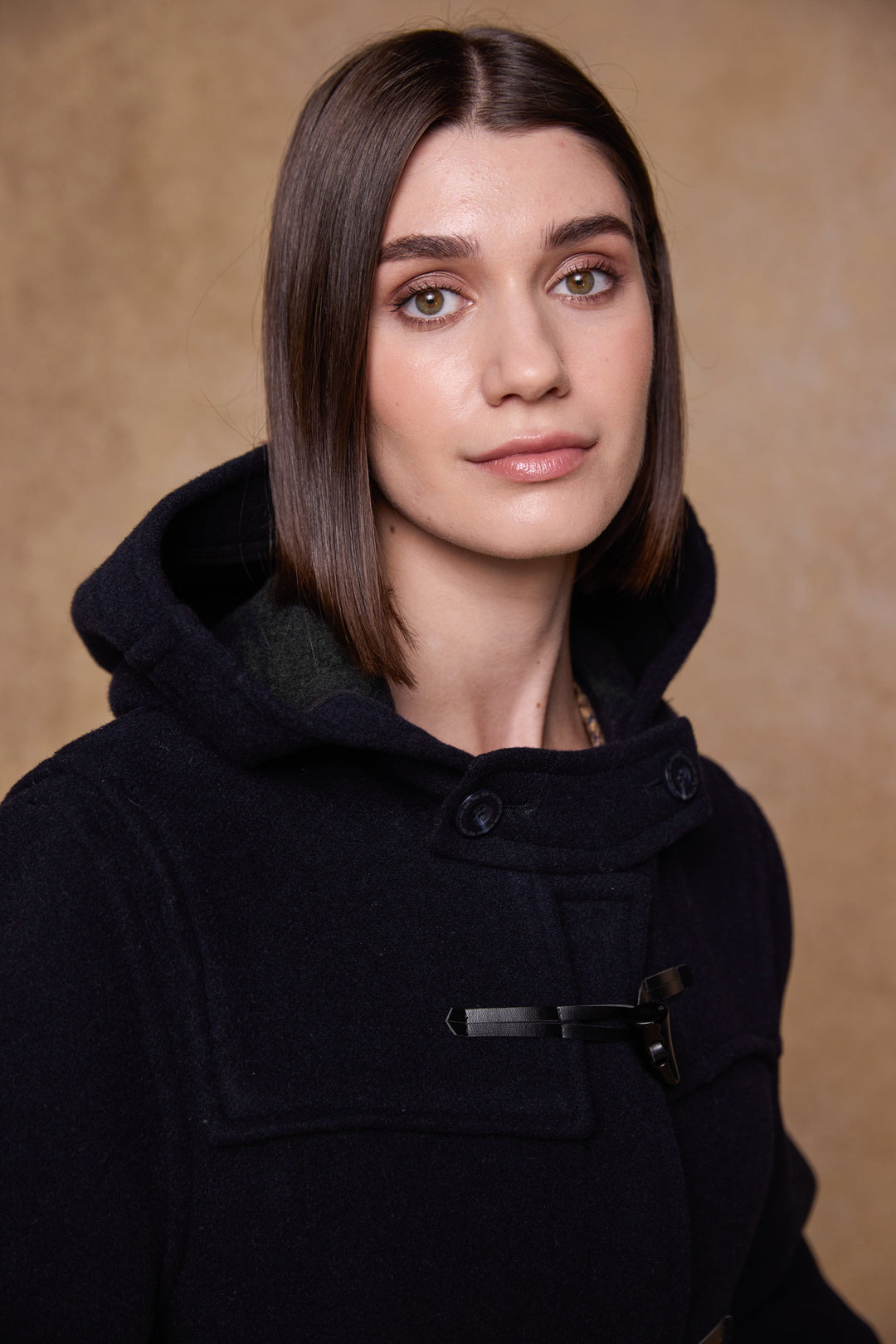 Alex Wool Duffle Coat - Navy