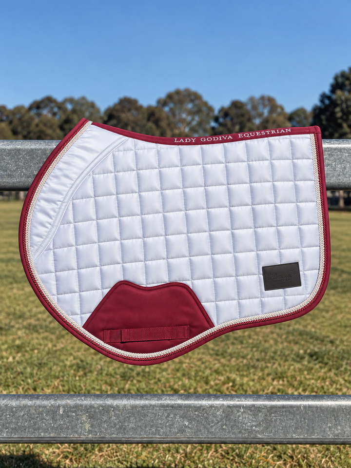 Colour Pop White Satin Saddle Pad