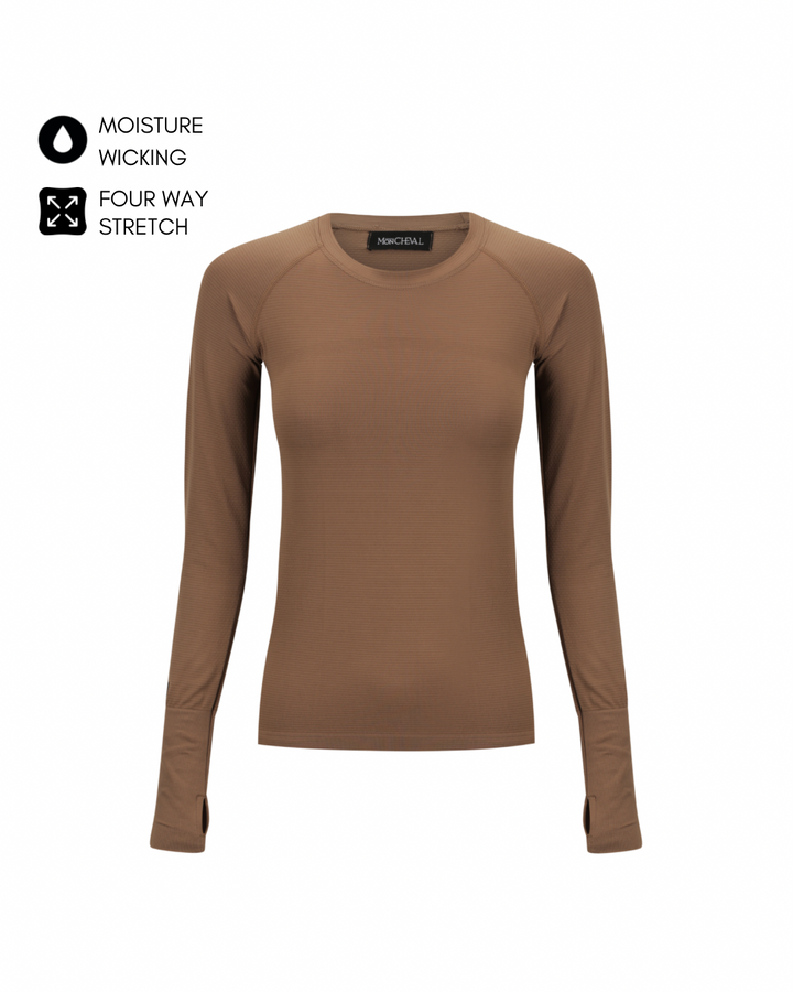 Camille Training Top in Biscuit