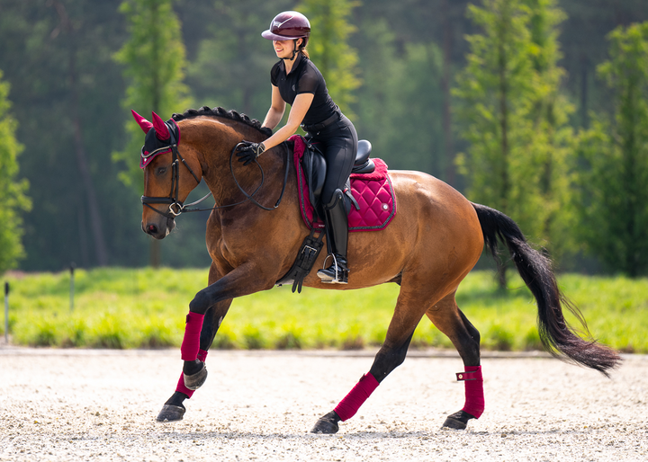 'The Empress' Ruby Red Merino Full Fleece Saddle Pad