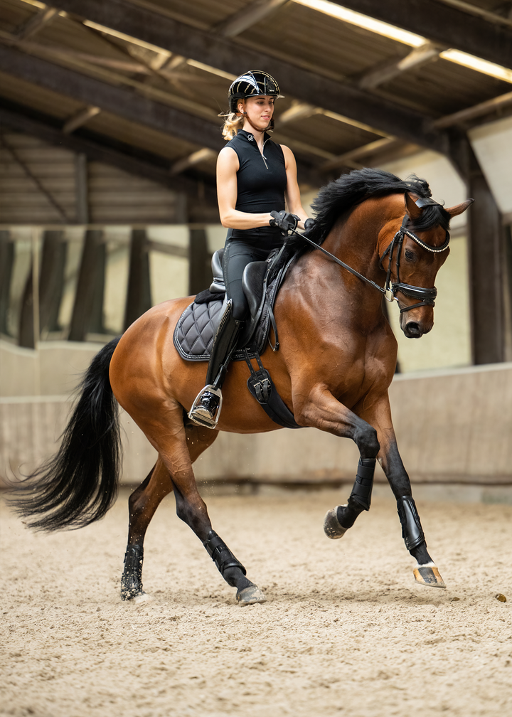 Black 'Lilly' Sleeveless Riding Top