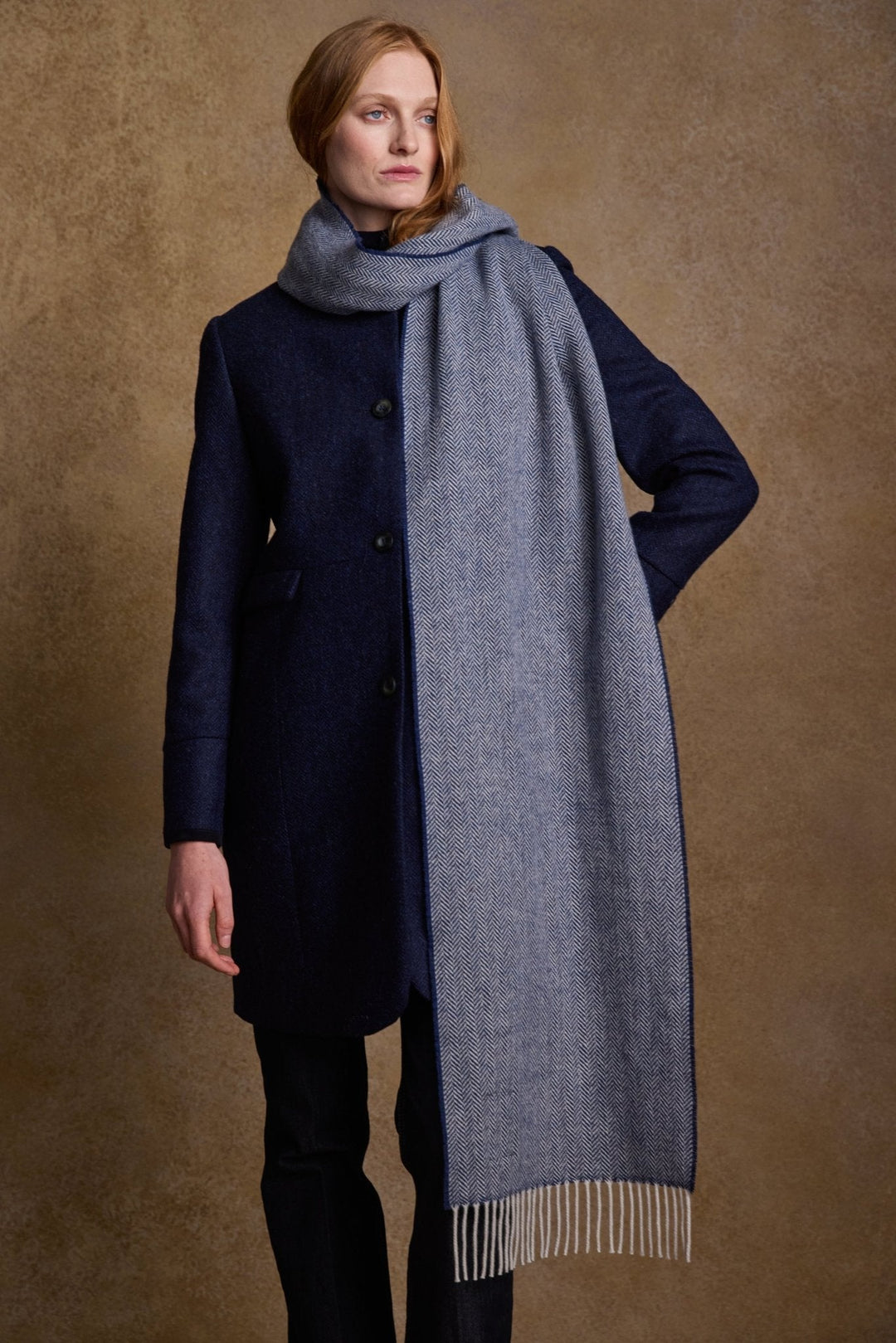 Jack Murphy Ireland - Bonnie Wool Scarf - Blue Marine - Scarf