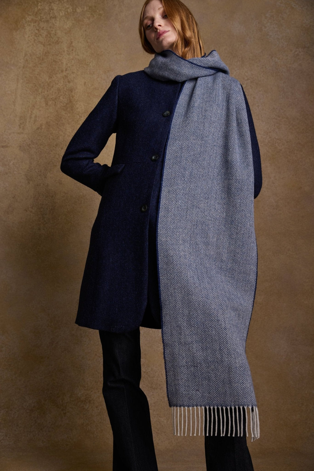 Jack Murphy Ireland - Bonnie Wool Scarf - Blue Marine - Scarf