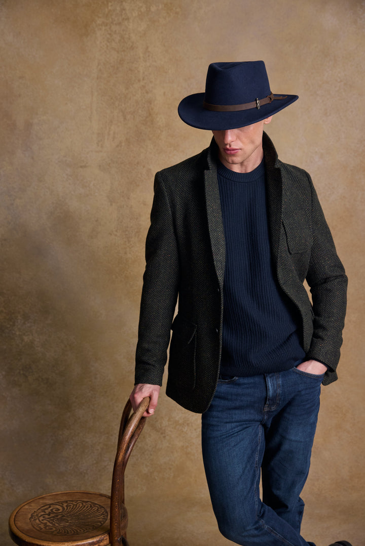 Boston Felt Hat - Navy