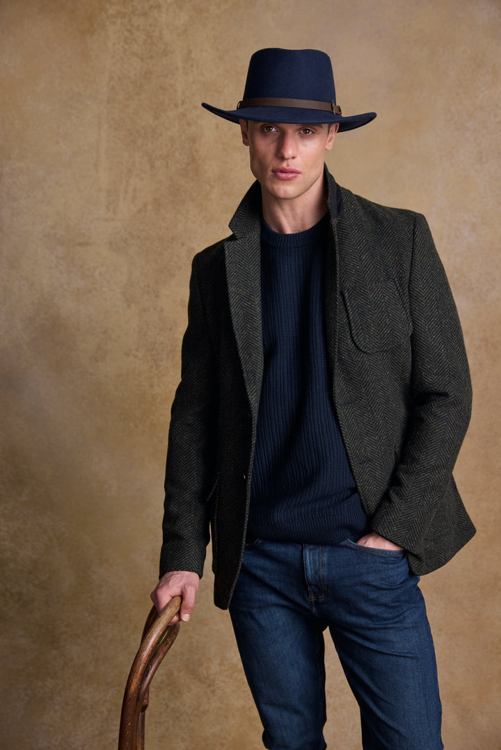 Boston Felt Hat - Navy