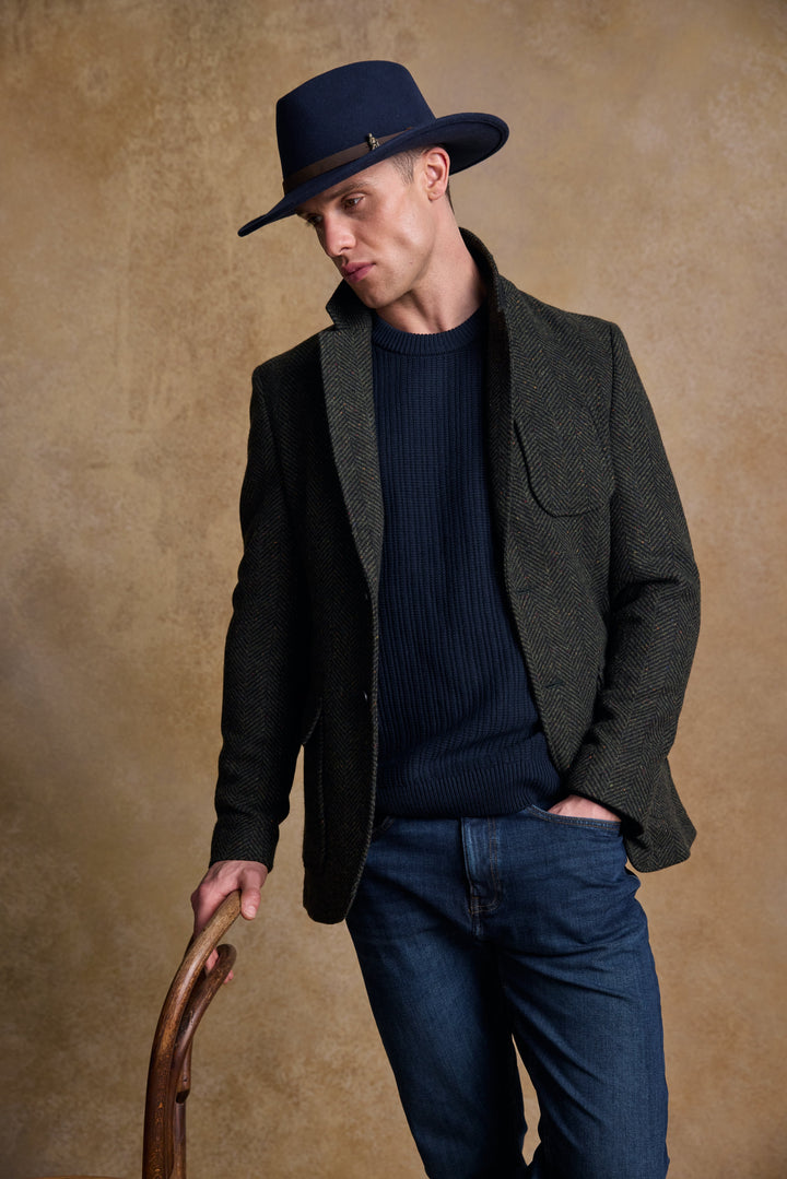 Boston Felt Hat - Navy