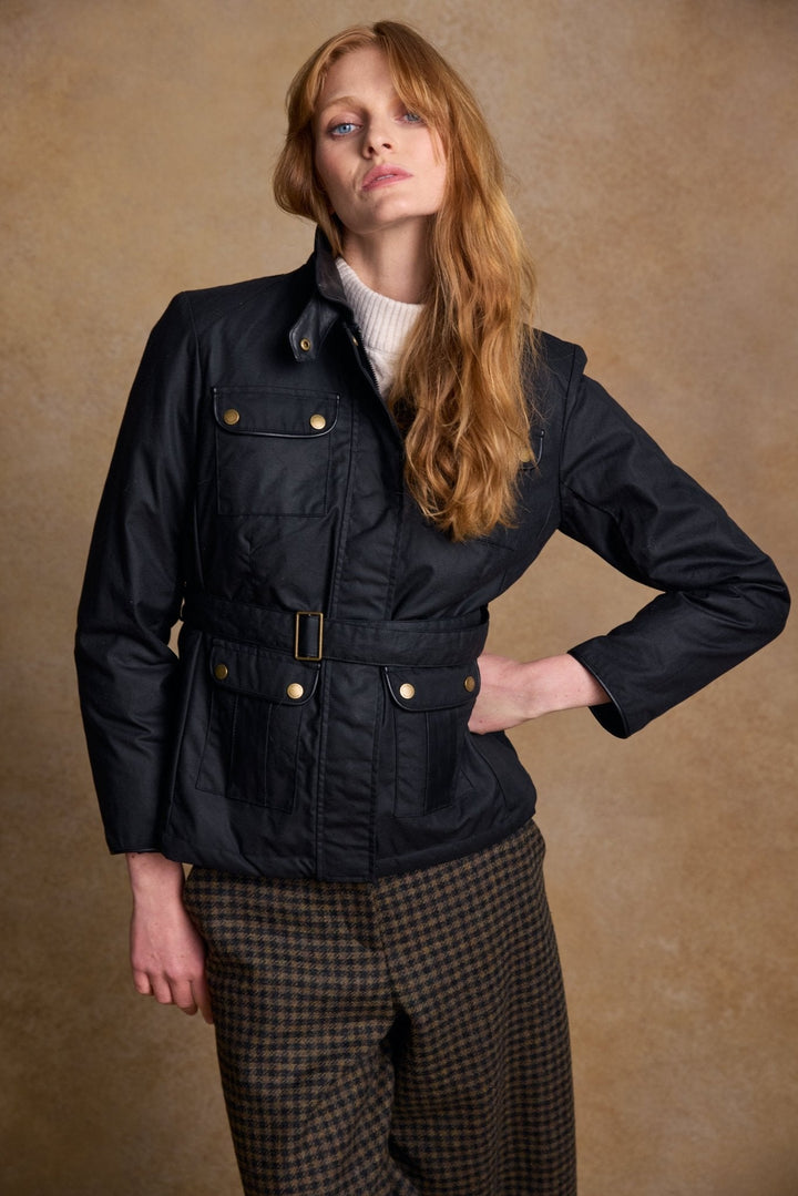 Jack Murphy Ireland - Cara Utility Wax Jacket - Black - Wax