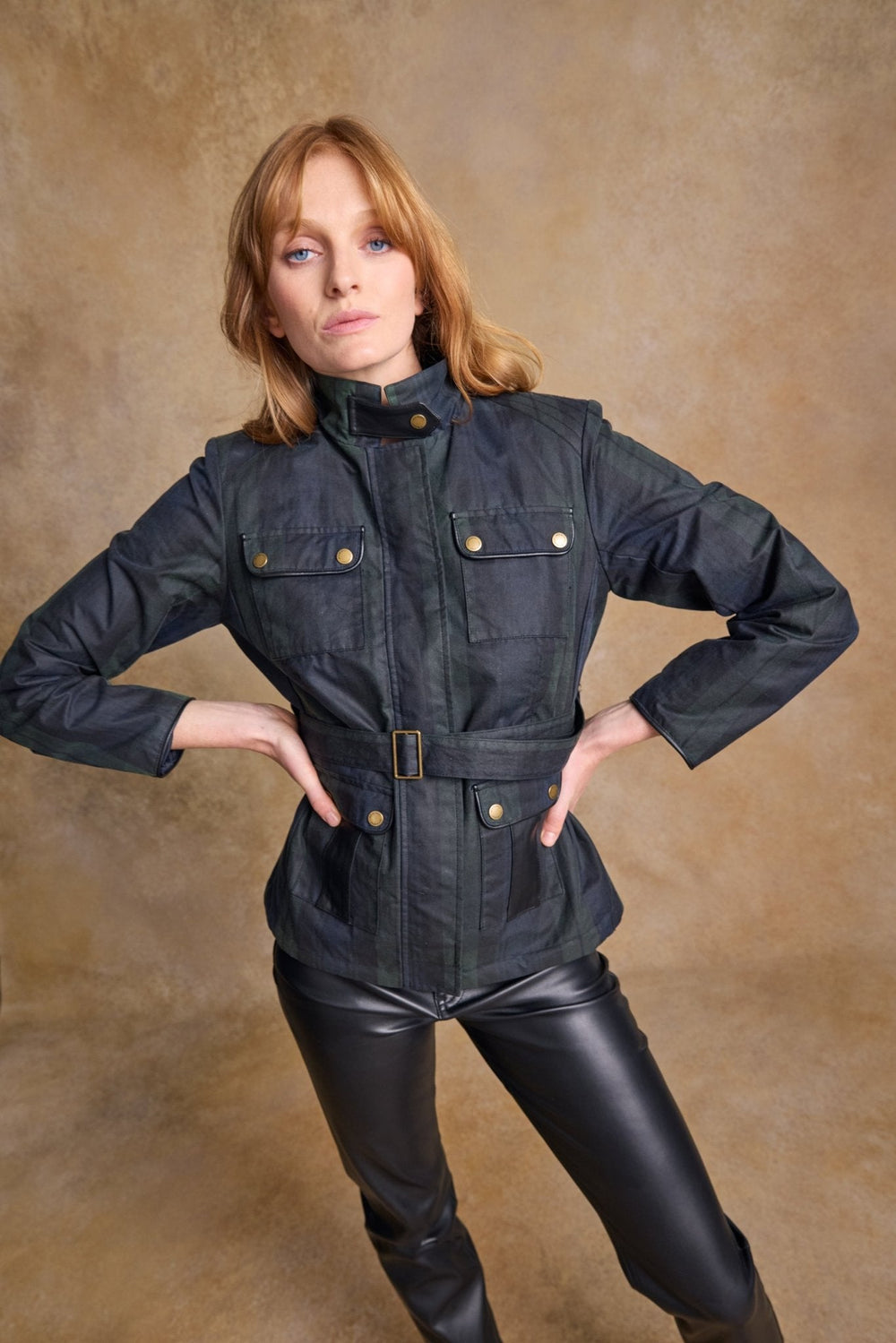 Jack Murphy Ireland - Cara Utility Wax Jacket - Blackwatch - Wax