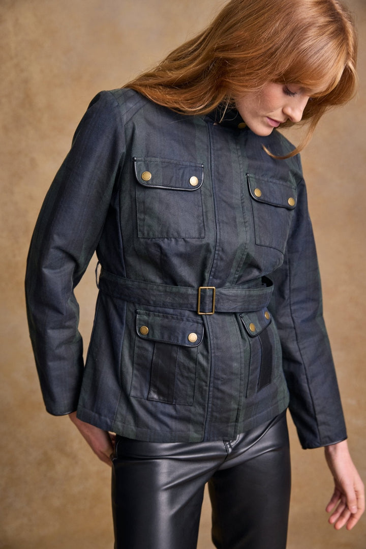 Jack Murphy Ireland - Cara Utility Wax Jacket - Blackwatch - Wax