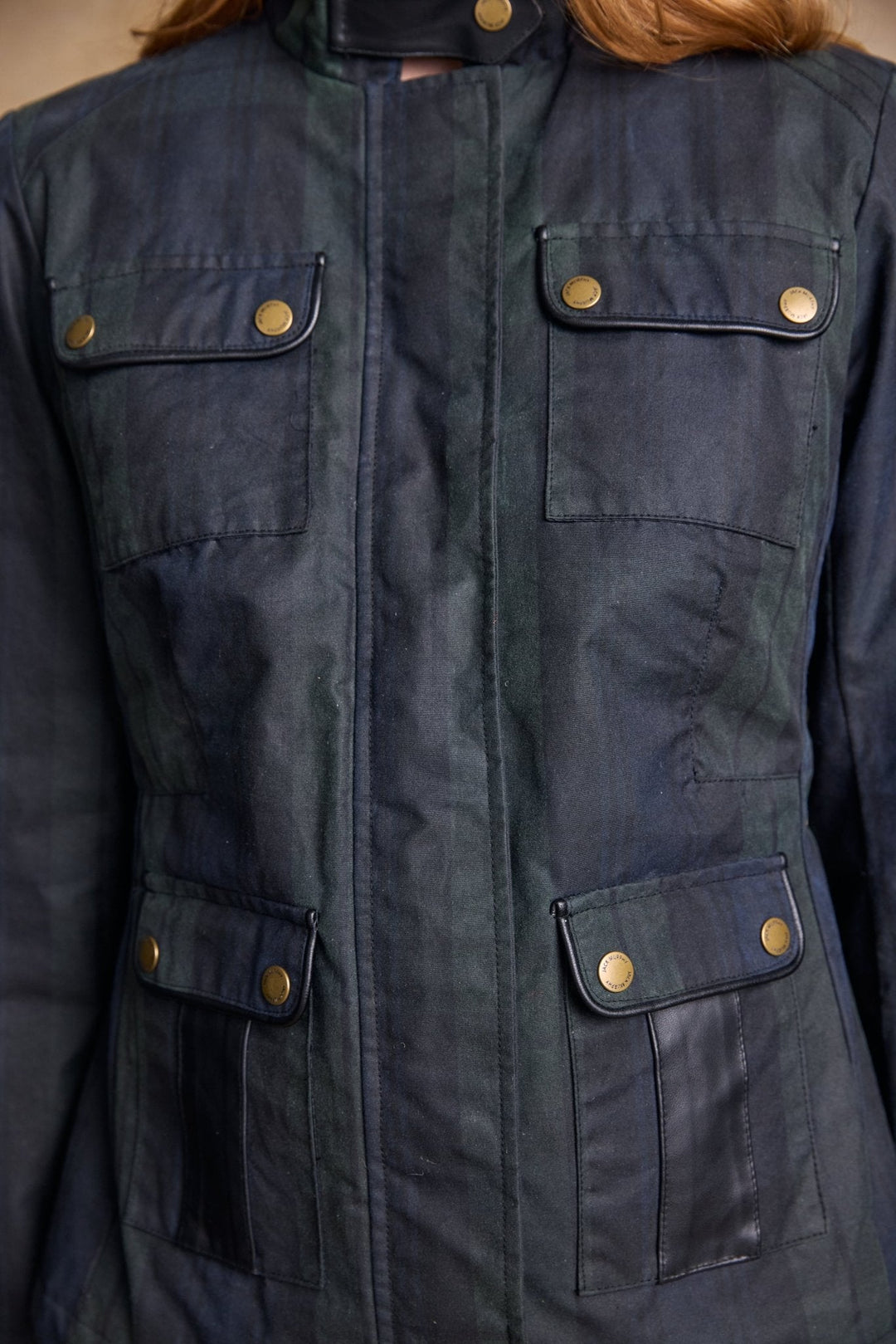 Jack Murphy Ireland - Cara Utility Wax Jacket - Blackwatch - Wax