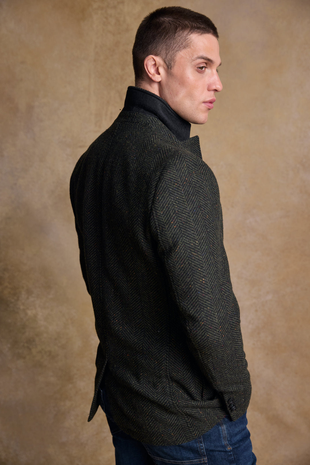 Cian Tweed Blazer - Donegal Pine Herringbone