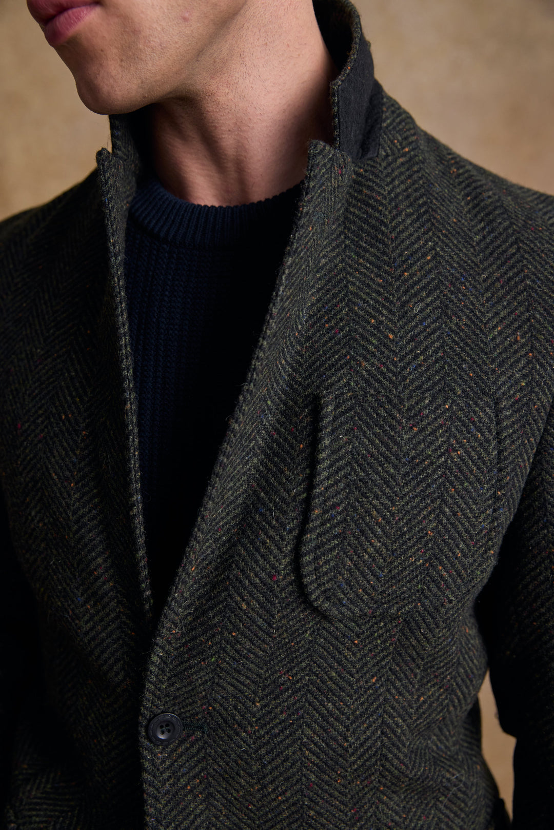 Cian Tweed Blazer - Donegal Pine Herringbone