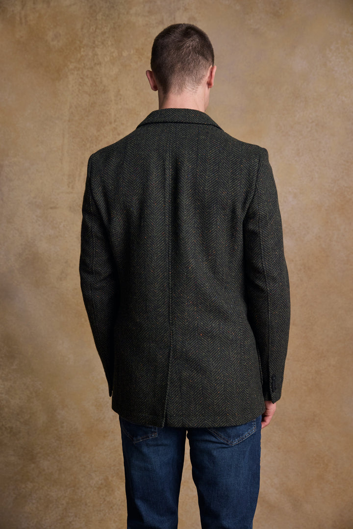 Cian Tweed Blazer - Donegal Pine Herringbone