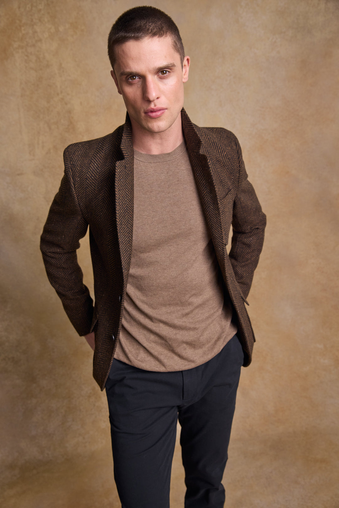 Cian Tweed Blazer - Donegal Walnut Herringbone