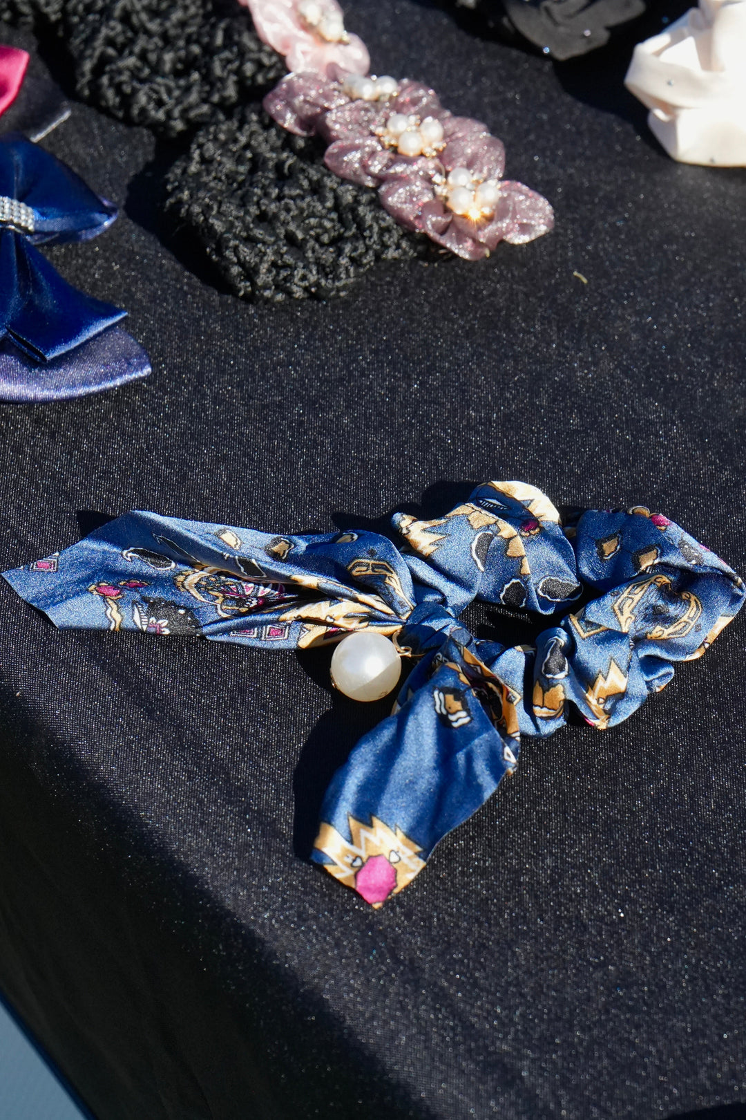 Pearl Bow Scrunchie