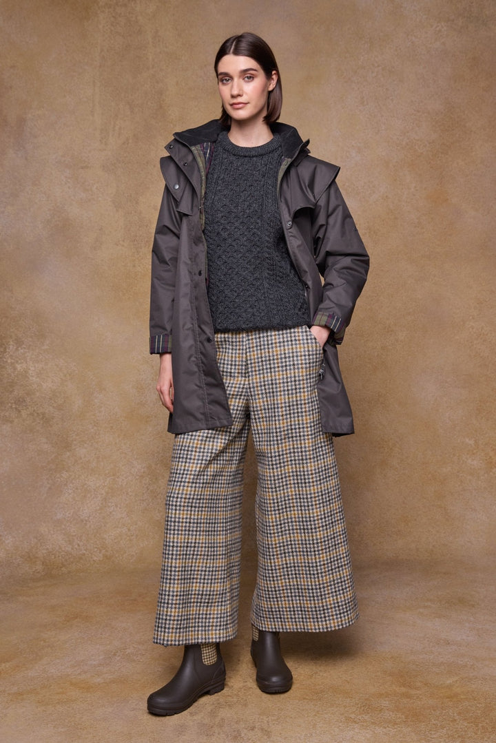 Jack Murphy Ireland - Enya Tweed Culottes - Saffron Cobalt Check - Tweed