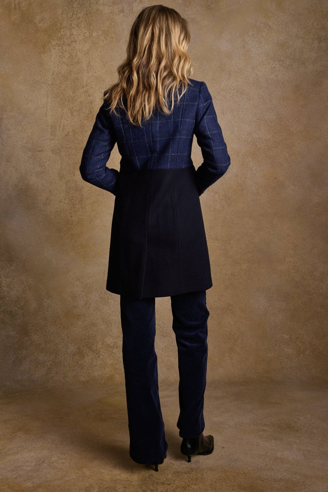 Jack Murphy Ireland - Eileen Tweed Coat - Navy Check & Melton - Tweed