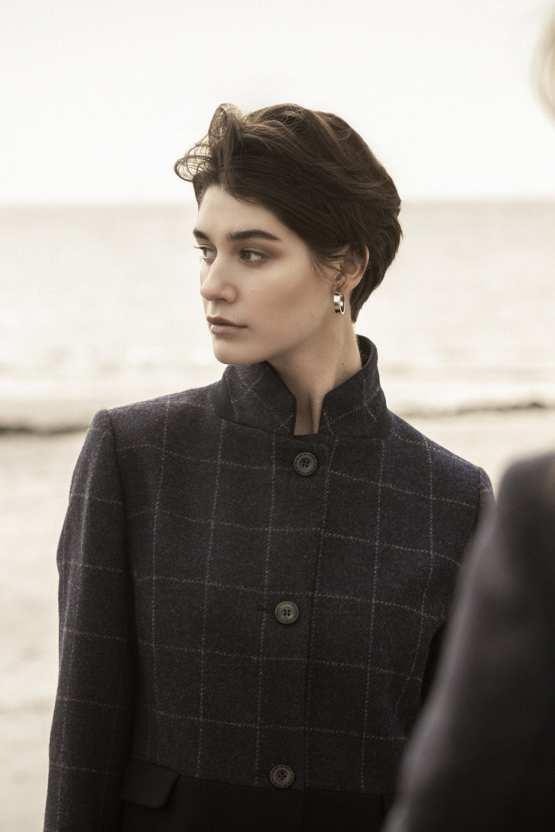 Jack Murphy Ireland - Eileen Tweed Coat - Navy Check & Melton - Tweed