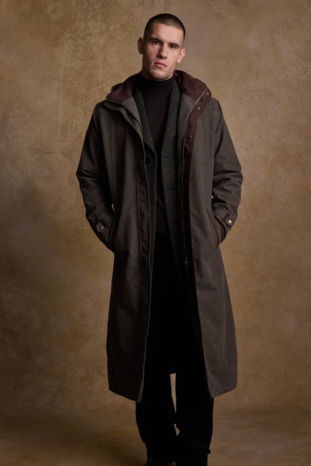 Jack Murphy Ireland - Emmet Waterproof Long Coat - Olive - Waterproof
