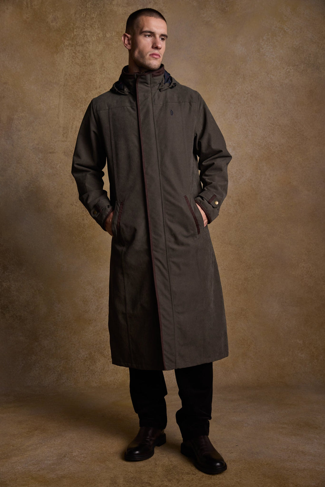 Emmet Waterproof Long Coat - Olive