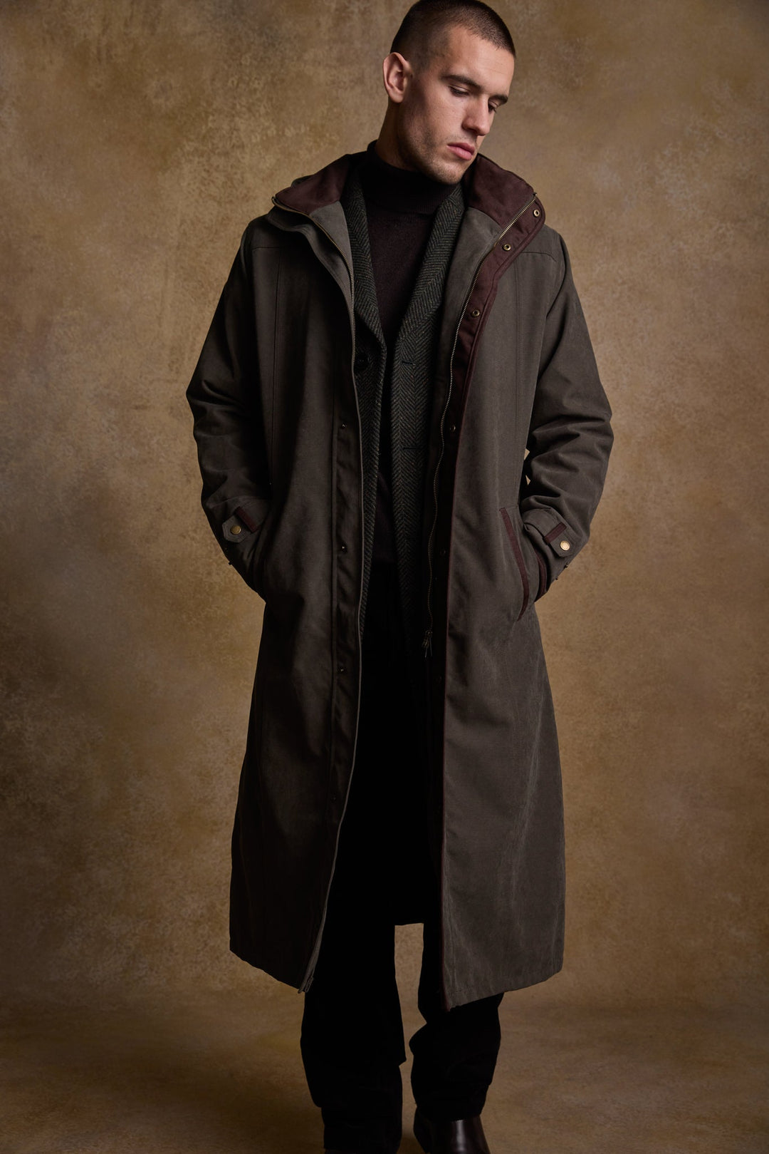 Jack Murphy Ireland - Emmet Waterproof Long Coat - Olive - Waterproof