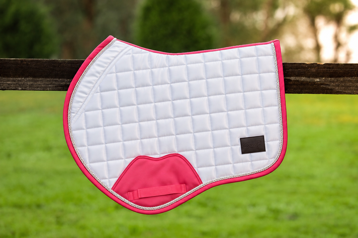 Colour Pop White Satin Saddle Pad