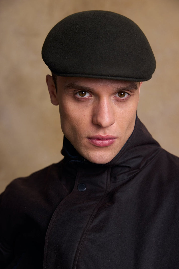 Jack Murphy Ireland - Galway Felt Flat Cap - Olive - Hats