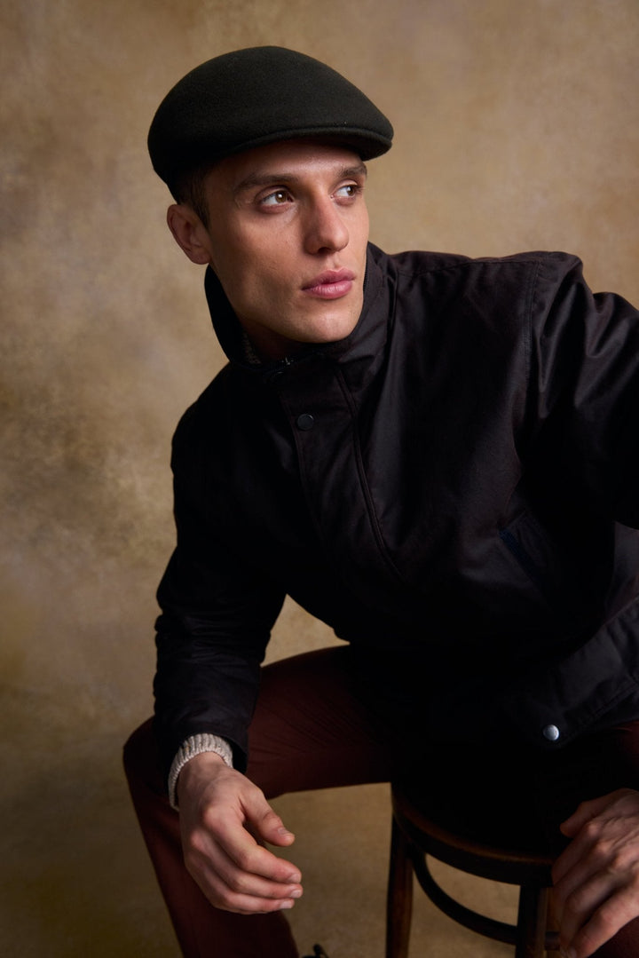 Jack Murphy Ireland - Galway Felt Flat Cap - Olive - Hats