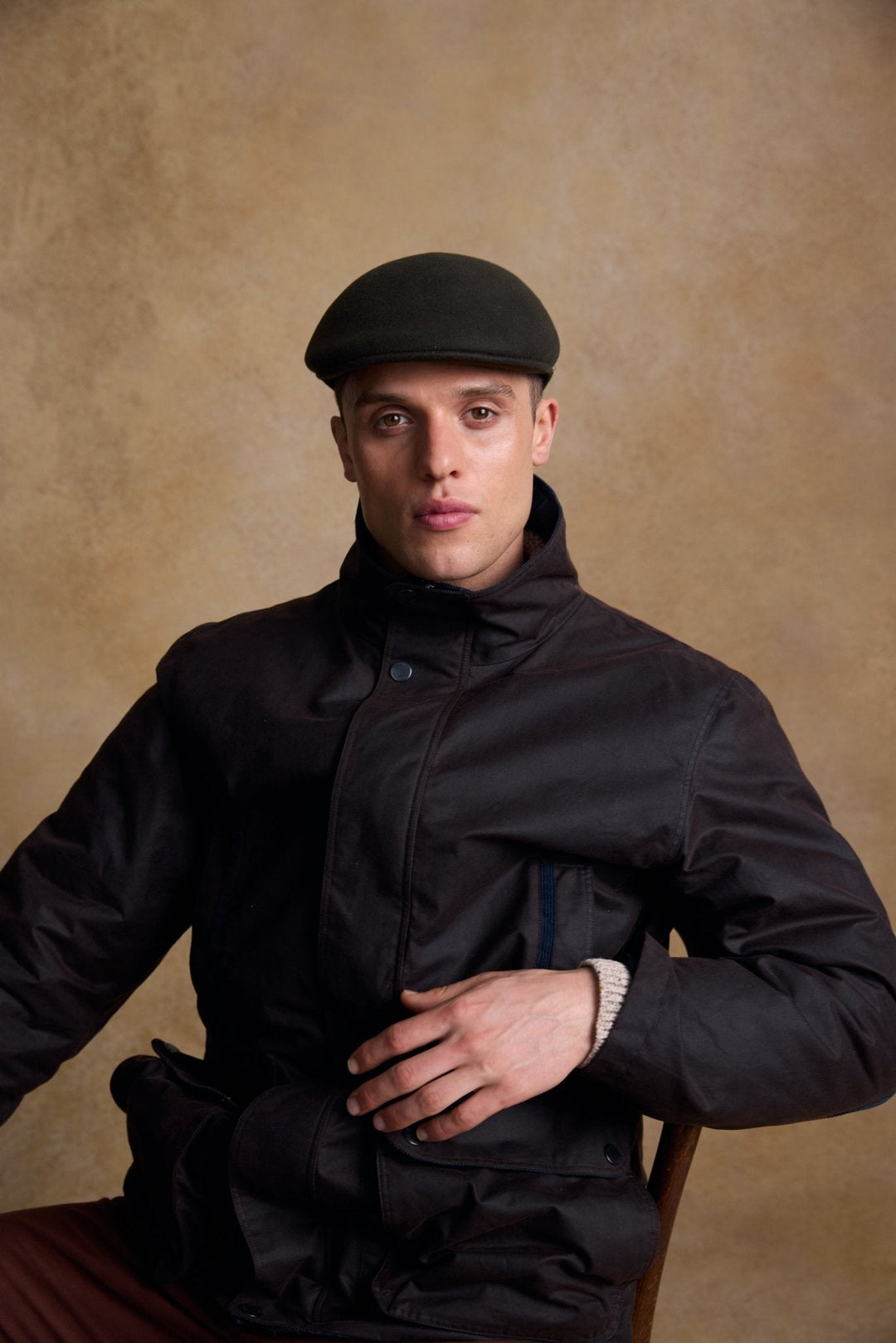 Jack Murphy Ireland - Galway Felt Flat Cap - Olive - Hats