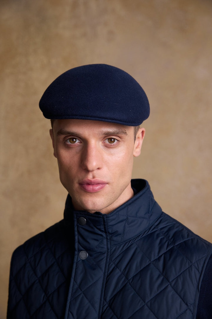 Jack Murphy Ireland - Galway Felt Flat Cap - Navy - Hats