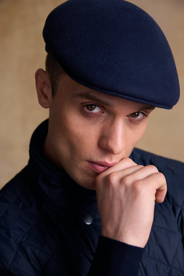 Jack Murphy Ireland - Galway Felt Flat Cap - Navy - Hats