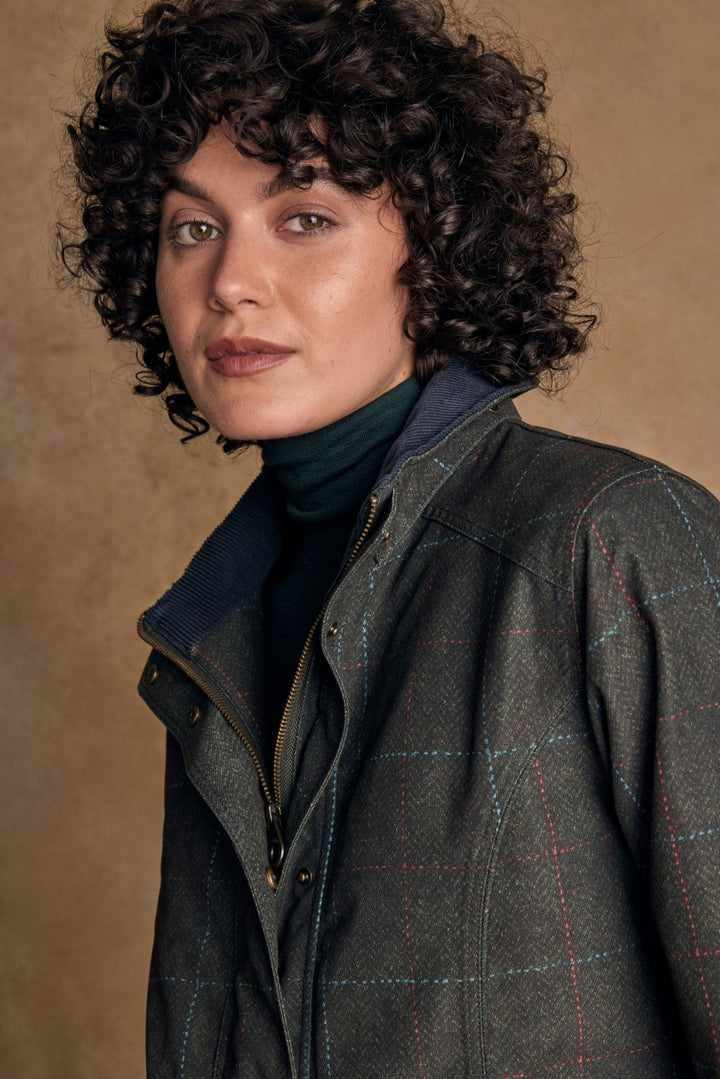Jack Murphy Ireland - Hannah Waterproof Coat - Green Windowpane - Waterproof