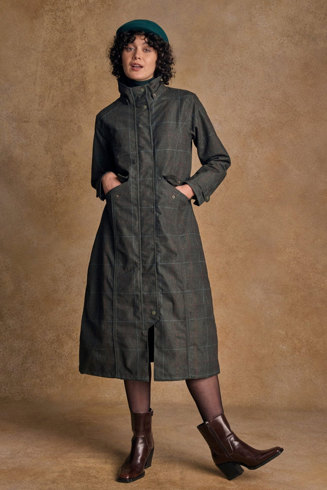 Jack Murphy Ireland - Hannah Waterproof Coat - Green Windowpane - Waterproof