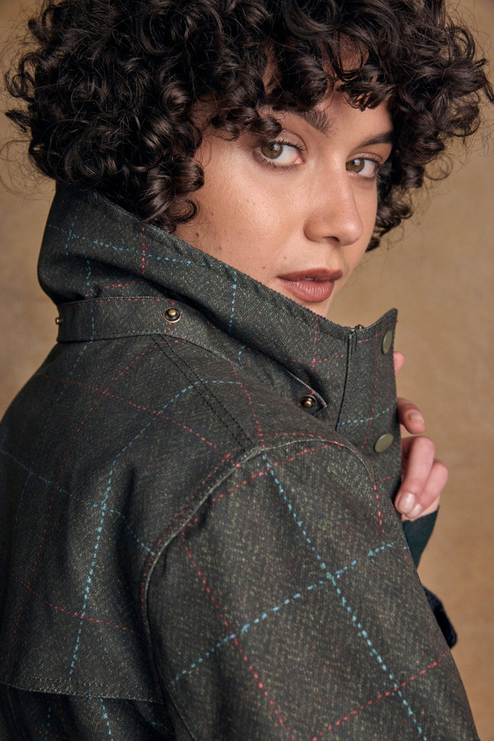 Jack Murphy Ireland - Hannah Waterproof Coat - Green Windowpane - Waterproof