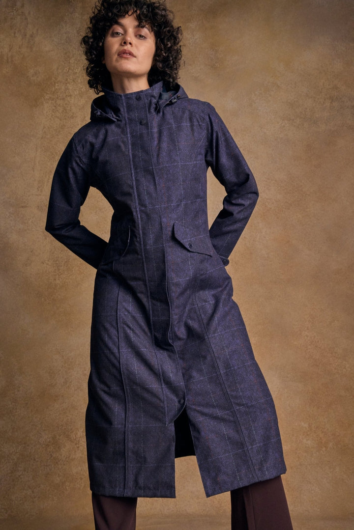 Jack Murphy Ireland - Hannah Waterproof Coat - Navy Windowpane - Waterproof