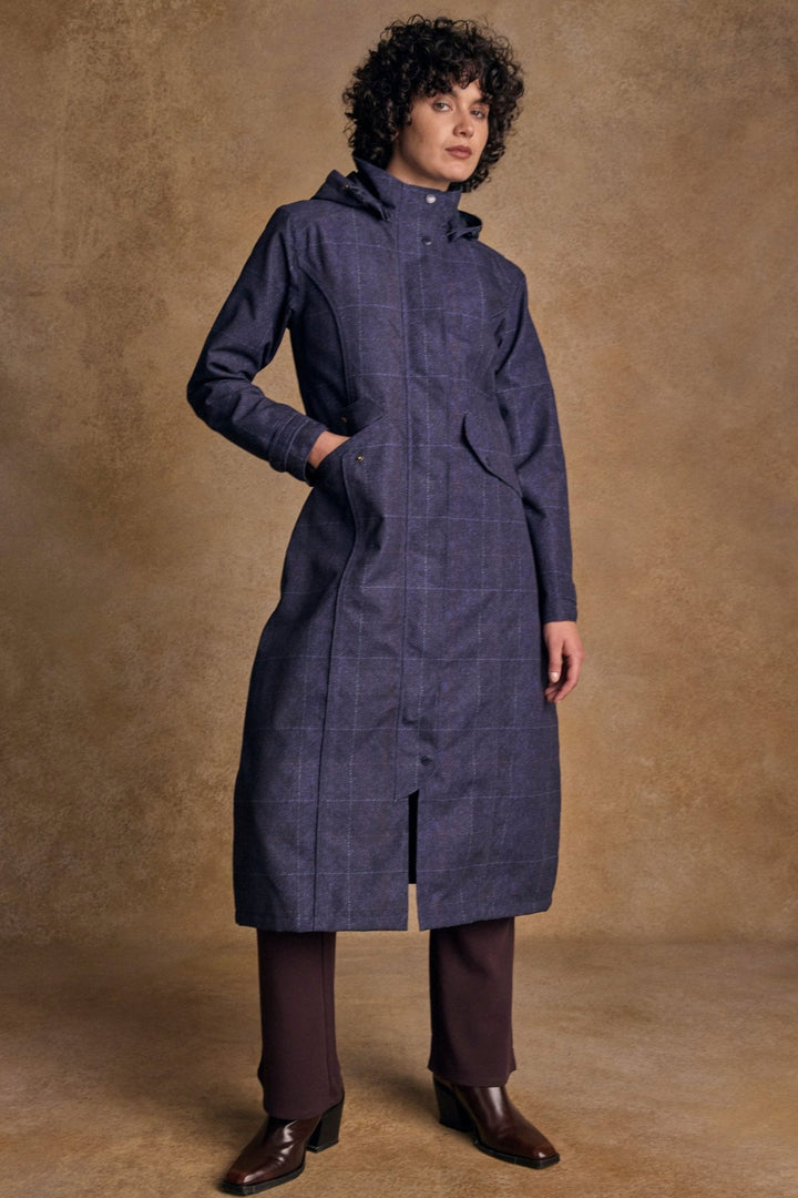 Jack Murphy Ireland - Hannah Waterproof Coat - Navy Windowpane - Waterproof