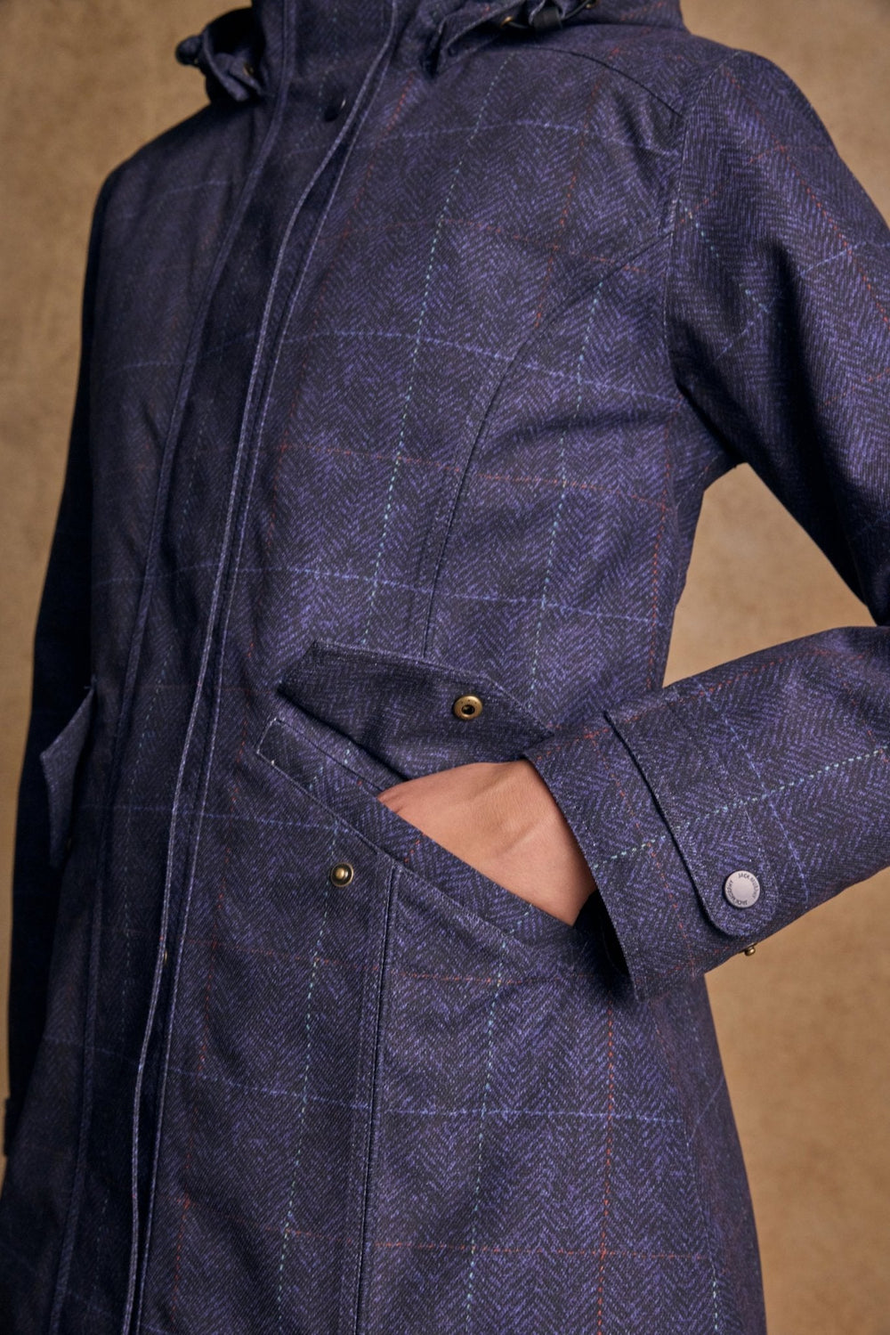 Jack Murphy Ireland - Hannah Waterproof Coat - Navy Windowpane - Waterproof