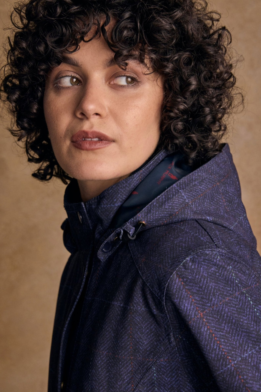 Jack Murphy Ireland - Hannah Waterproof Coat - Navy Windowpane - Waterproof