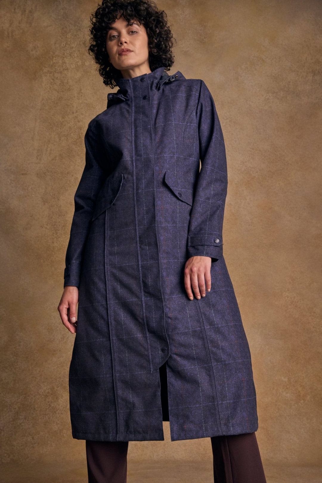 Jack Murphy Ireland - Hannah Waterproof Coat - Navy Windowpane - Waterproof