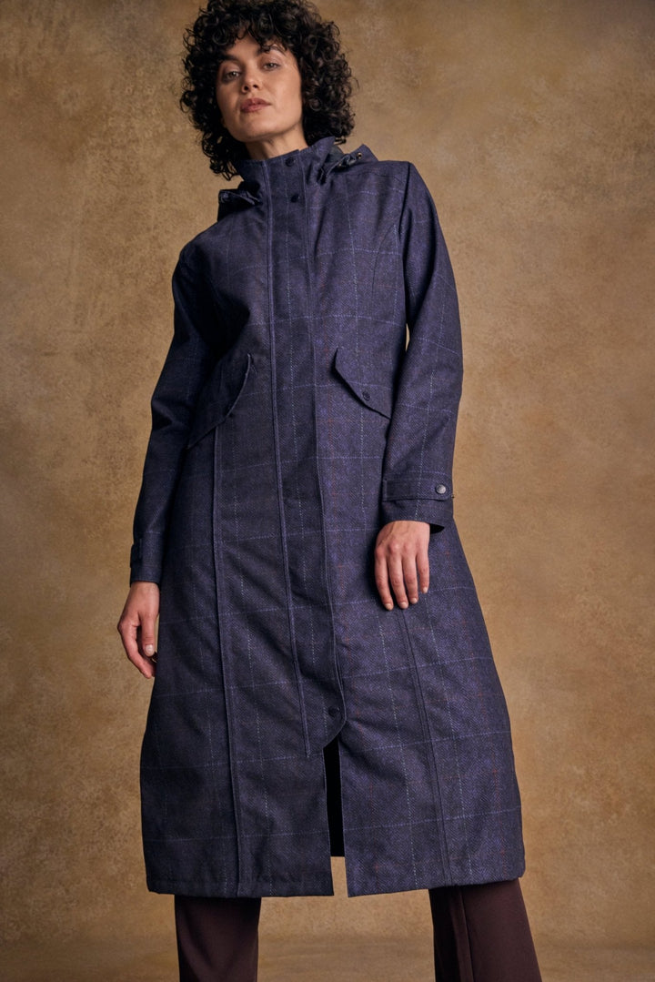Jack Murphy Ireland - Hannah Waterproof Coat - Navy Windowpane - Waterproof