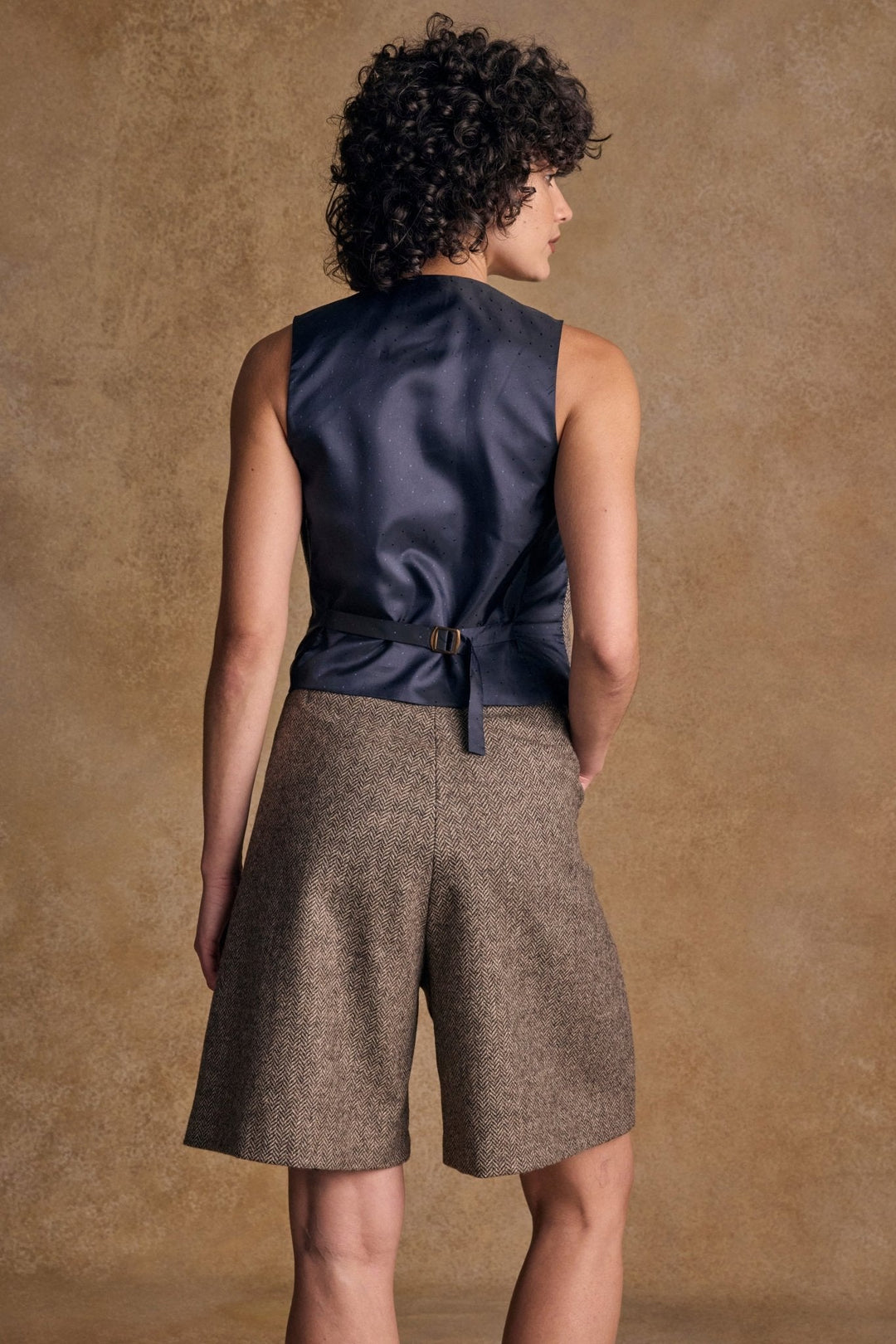 Jack Murphy Ireland - Jess Tweed Shorts - Light Tan Herringbone - Tweed