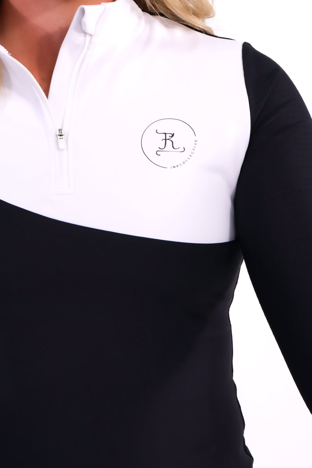 Elite Competition Snow White and Black Long Sleeve Shirt