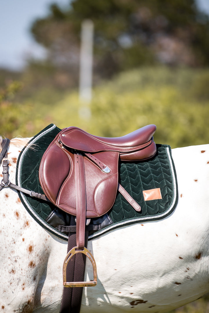 Christmas Tree Luxurious Velvet Saddle Pad - Saddle Pads by Lady Godiva Equestrian - view 5