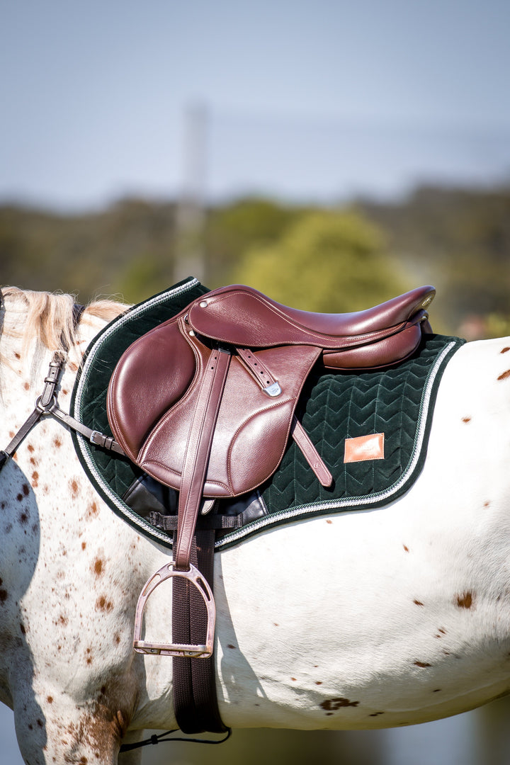 Christmas Tree Luxurious Velvet Saddle Pad - Saddle Pads by Lady Godiva Equestrian - view 4