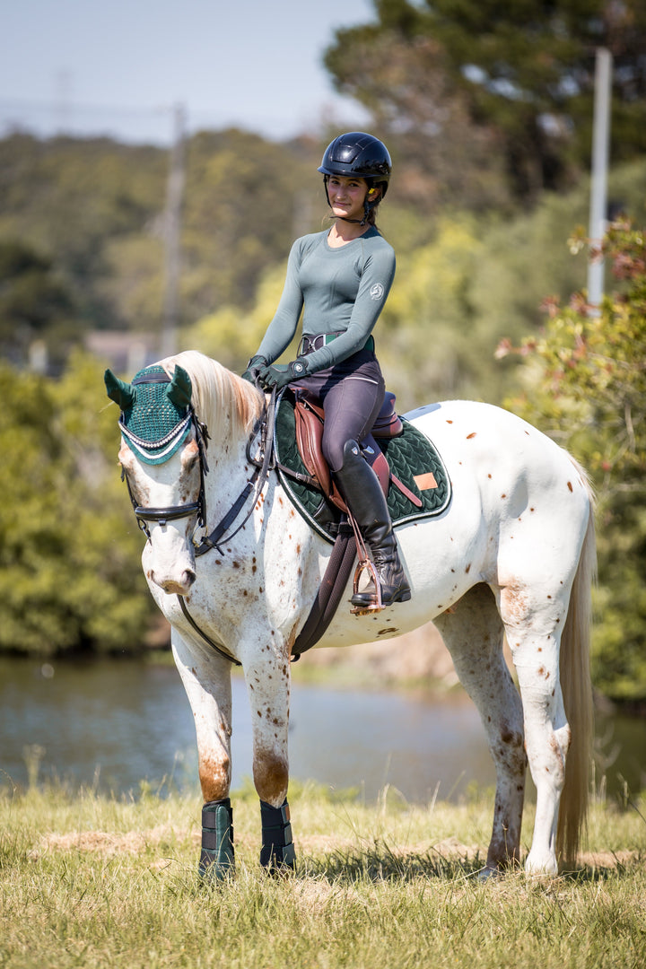 Christmas Tree Luxurious Velvet Saddle Pad - Saddle Pads by Lady Godiva Equestrian - view 2