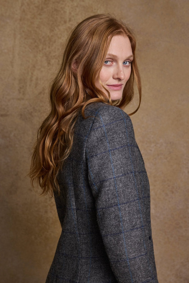 Jack Murphy Ireland - Isabella Tweed Coat - Grey Check - Tweed