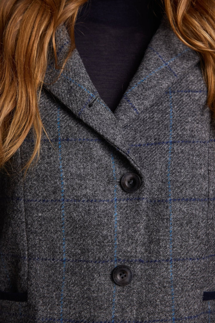 Jack Murphy Ireland - Isabella Tweed Coat - Grey Check - Tweed