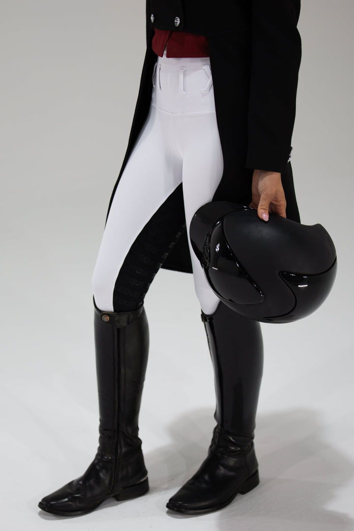 Competition Tights- Snow White with Black Seat