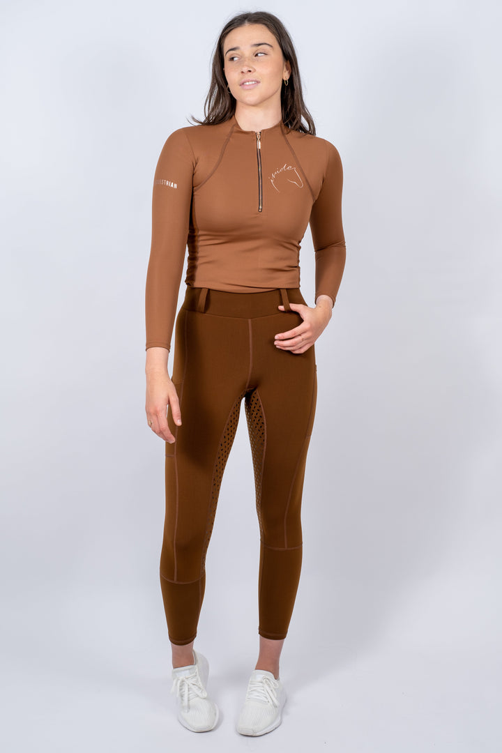 iRide Active Riding Tights - Coffee