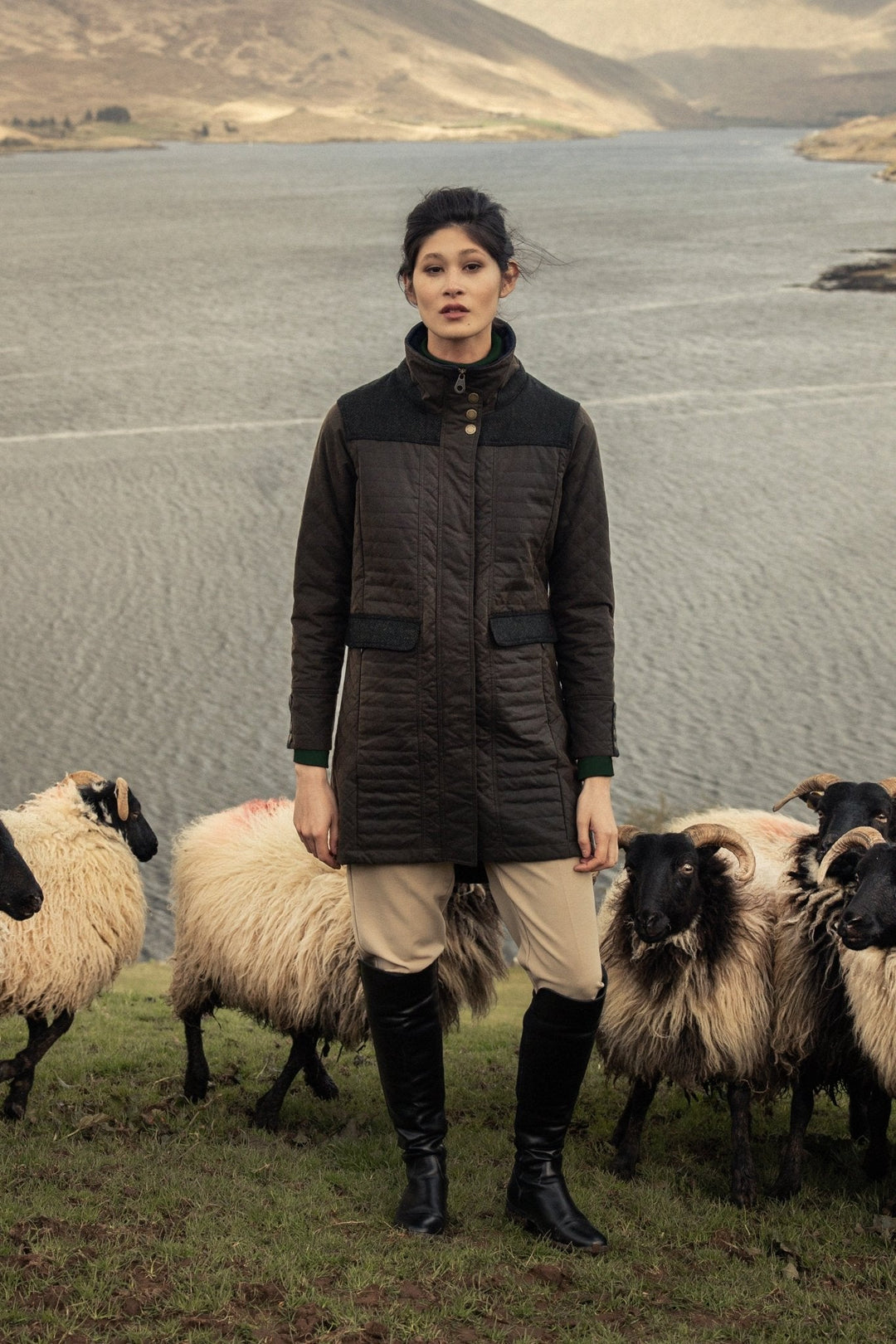 Jack Murphy Ireland - Jodie Wax Coat - Olive - Wax